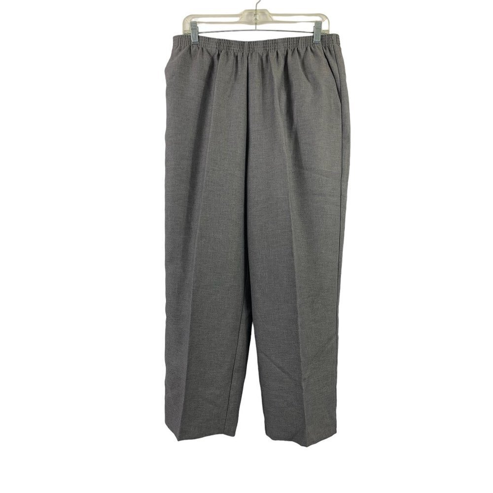 Alfred Dunner Classic Dark Grey Pants
